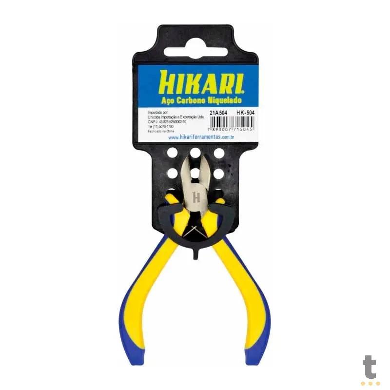 Alicate Corte Diagonal 115MM 4,5" HK - 504 Cabo Emborrachado - 14363 - Truedata